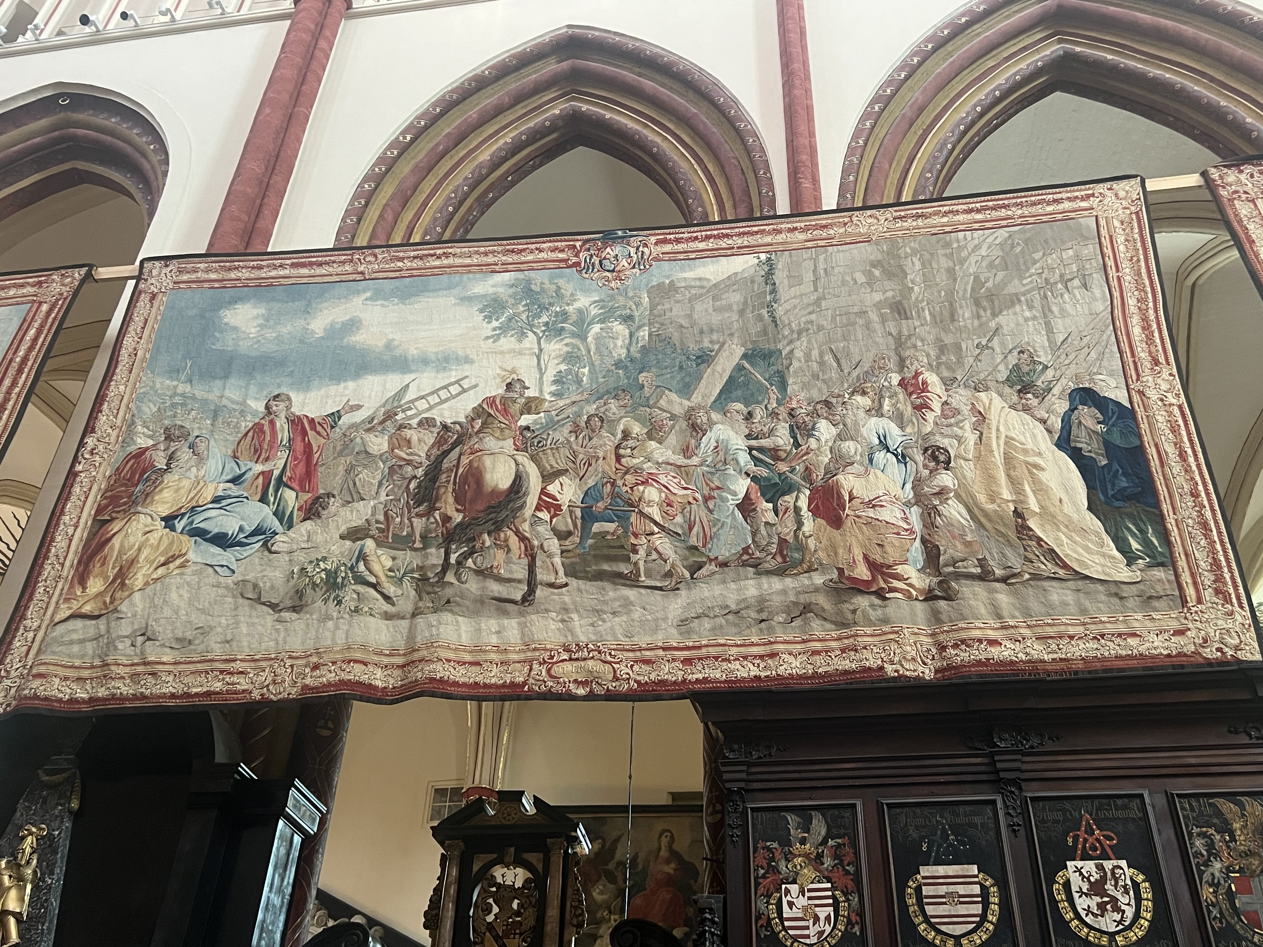 Wall carpet in St. Salvator's Cathedral