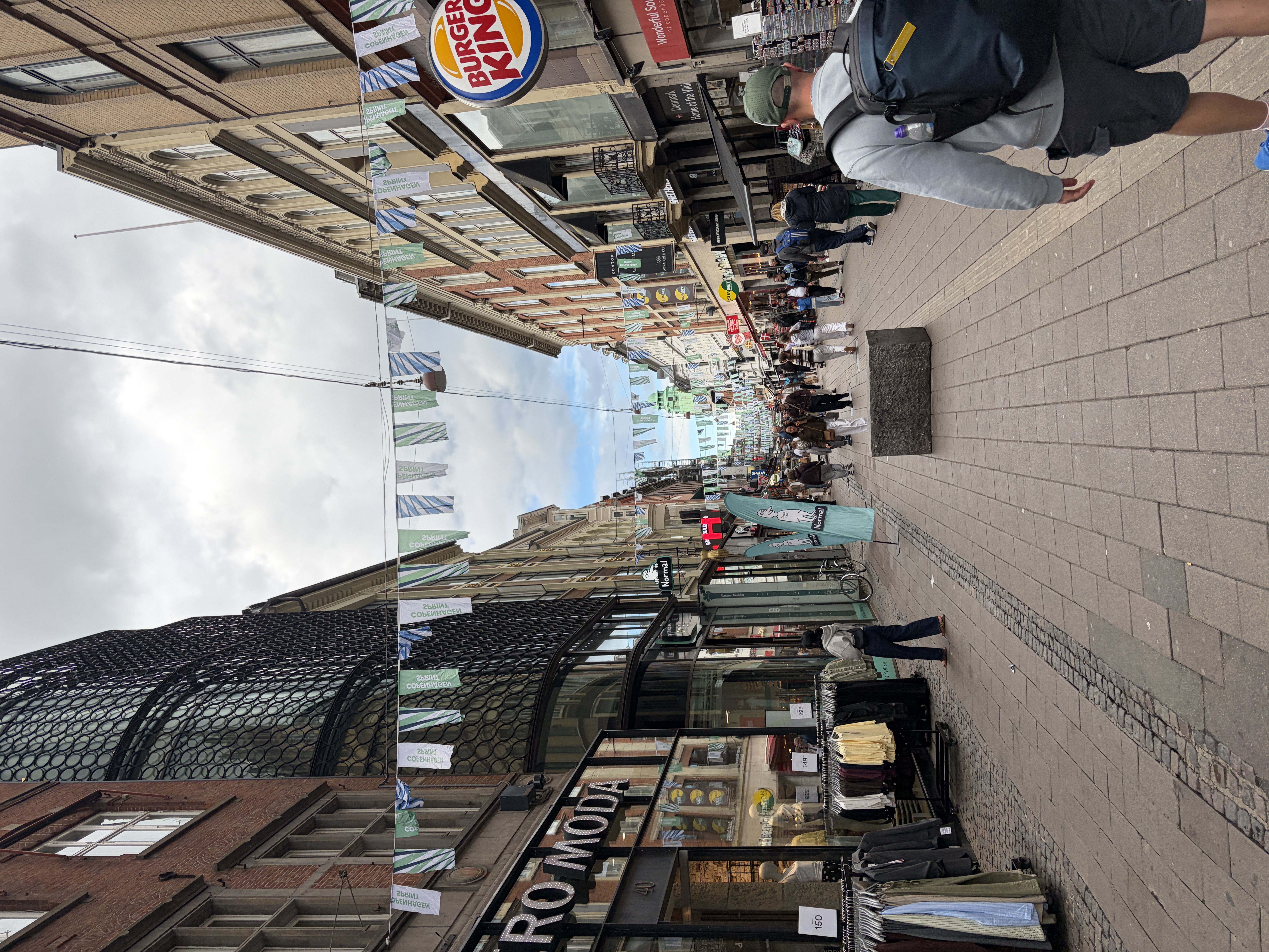 The shopping street