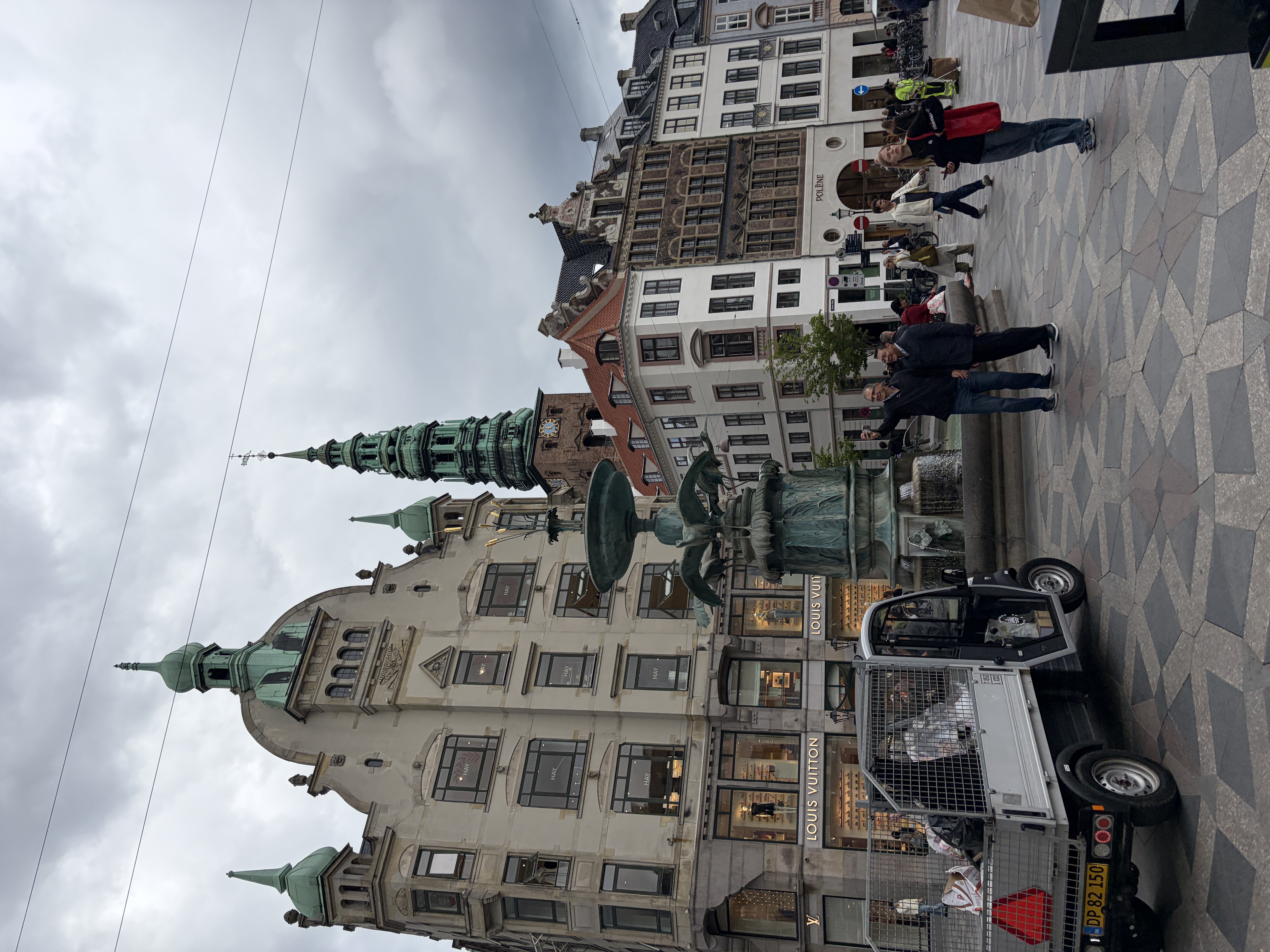 Small square at shopping street